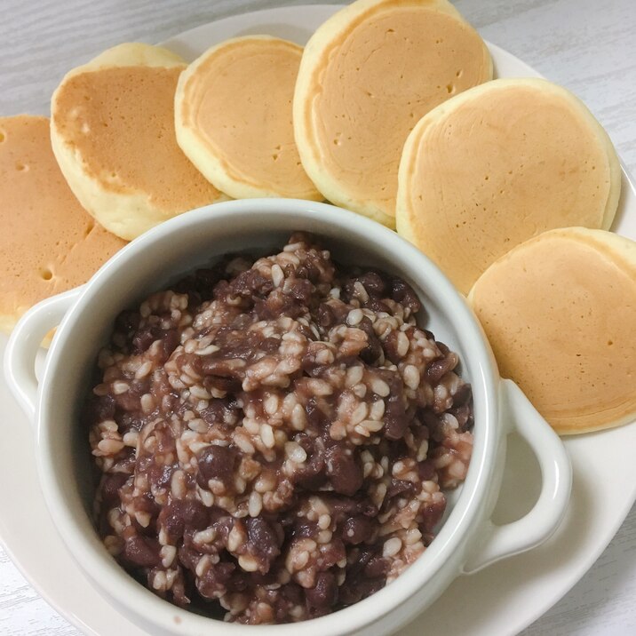 発酵あんこでどら焼き風パンケーキ